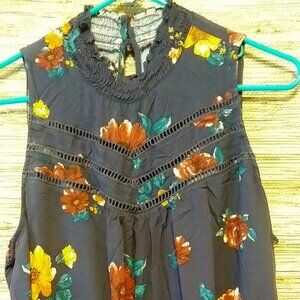 Black Xhilaration mini dress floral print - Size XXL - Plus Size